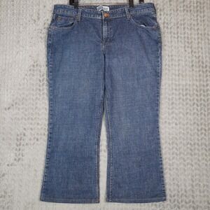 Signature Levi Strauss Bootcut Jeans Womens 16 Short Blue Denim Low Rise Stretch